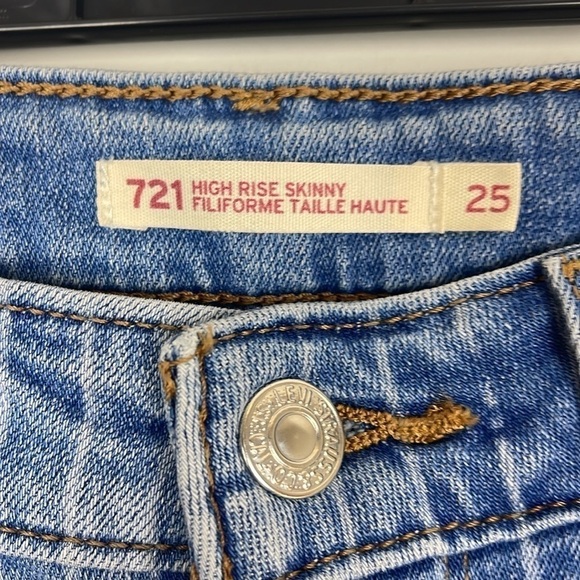 Levi’s 721 high rise skinny striped size 25 - Picture 5 of 9